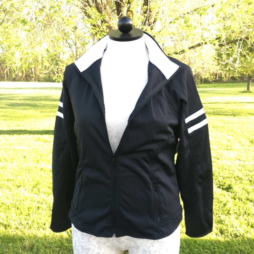 Aspire Black Fitted Slimming Sports Jacket XL Activewear 1518